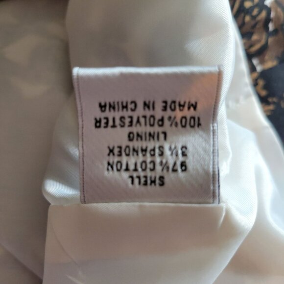 Talbots Brown Floral Print Stretch Dress Size 6 - Picture 4 of 4